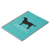 Zwart laboratoriumdenken van uw ontwerp notitieboek (Linkerzijde)