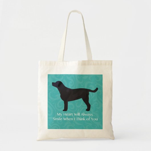 Zwart laboratoriumdenken van uw ontwerp tote bag (Voorkant)