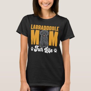 Zwart labradoodle hond mam labradoodle mam bont le t-shirt