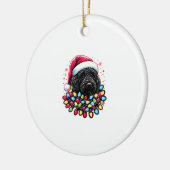 Zwart Labradoodle Kerstboom Kerstverlichting Doodl Keramisch Ornament (Links)