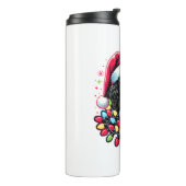 Zwart Labradoodle Kerstboom Kerstverlichting Doodl Thermosbeker (Gedraaid links)