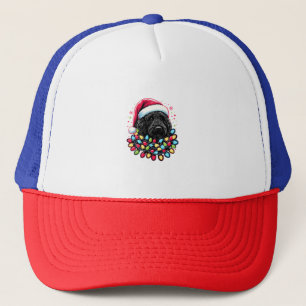 Zwart Labradoodle Kerstboom Kerstverlichting Doodl Trucker Pet