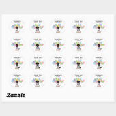 Zwart Labradoodle Verjaardagsgunst Tags Sticker (Vel)