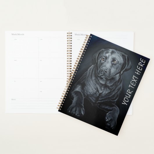 Zwart Labrador Art Planner Engels Retriever Boek (Display)
