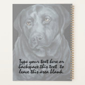 Zwart Labrador Art Planner Engels Retriever Boek (Achterkant)