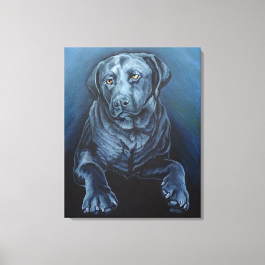 Zwart labrador art print Engels (Voorkant)