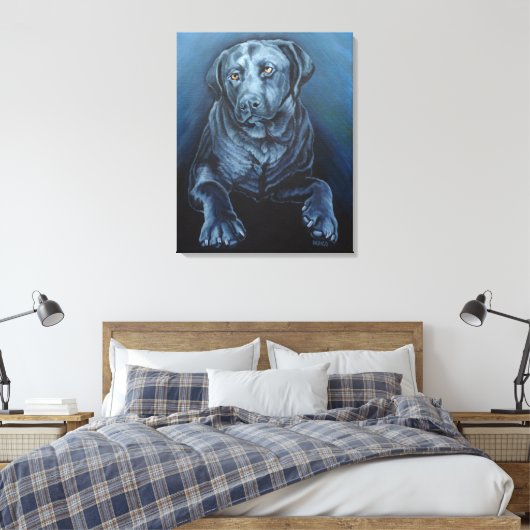 Zwart labrador art print Engels (Insitu (Slaapkamer))