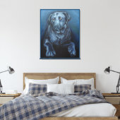 Zwart labrador art print Engels (Insitu (Slaapkamer))
