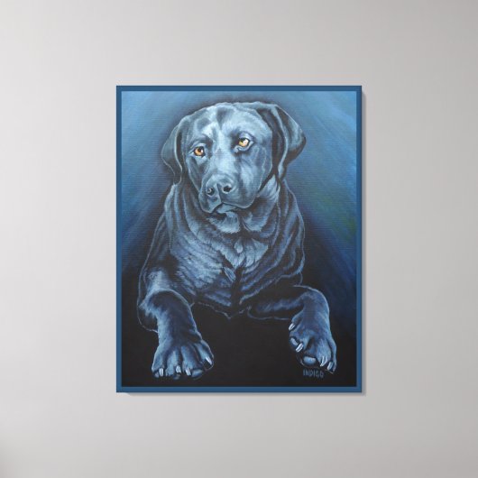 Zwart labrador art print Engels (Voorkant)