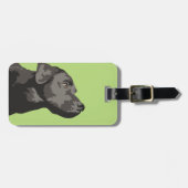 Zwart labrador Bagagelabel (Kies uw kleur) (Voorkant horizontaal)