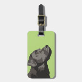 Zwart labrador Bagagelabel (Kies uw kleur) (Voorkant verticaal)
