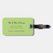 Zwart labrador Bagagelabel (Kies uw kleur) (Achterkant horizontaal)