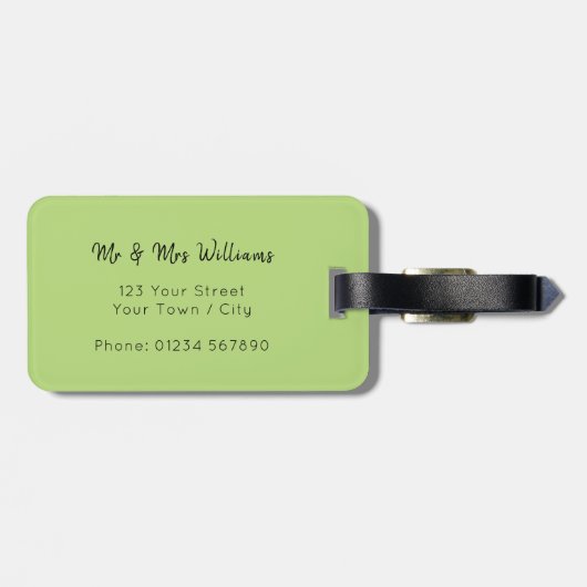 Zwart labrador Bagagelabel (Kies uw kleur) (Achterkant horizontaal)