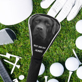 Zwart Labrador Beste Hond Papa aangepaste naam Golfheadcover