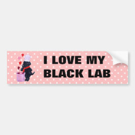 Zwart labrador Chef Painting Bumpersticker