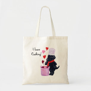 Zwart labrador Chef Painting Tote Bag