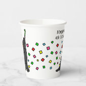 Zwart Labrador Confetti Verjaardagsfeest Papieren Bekers (Links)