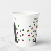 Zwart Labrador Confetti Verjaardagsfeest Papieren Bekers (Rechts)