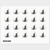 Zwart Labrador Confetti Verjaardagsfeest Ronde Sticker (Vel)