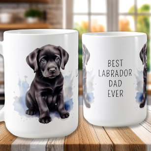 Zwart LABRADOR DAD Hondenliefhebber Schattige Pupp Koffiemok