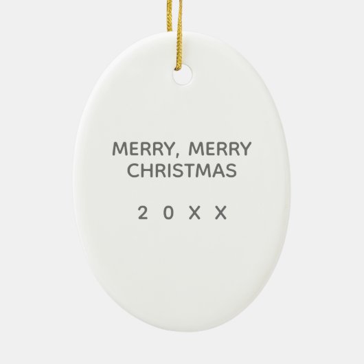 Zwart Labrador Dog Monogram Naam Initiaal Kerst Keramisch Ornament (Achterkant)