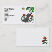 Zwart labrador en groen visitekaartje (Voorkant / Achterkant)