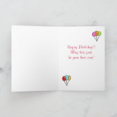 Zwart labrador gelukkig geboorte schilderij kaart (Binnen)