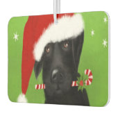 Zwart Labrador - Grappig Lab Kerstverfrisser Luchtverfrisser (Links)