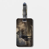 Zwart labrador halloween eng bagagelabel (Achterkant verticaal)