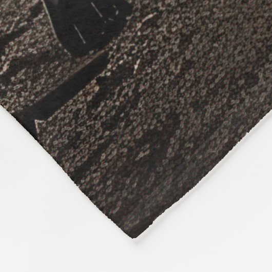 Zwart labrador halloween eng fleece deken (Hoek)