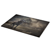 Zwart labrador halloween eng snijplank (Hoek)