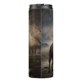 Zwart labrador halloween eng thermosbeker (Achterkant)