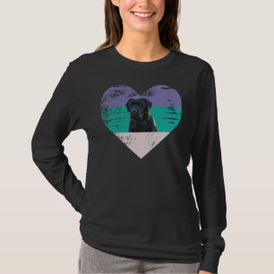 Zwart Labrador Hart Lab voor Honden Vrouwen T-shirt