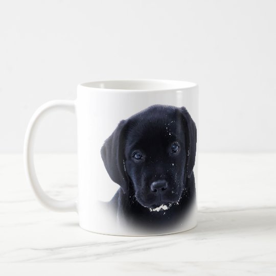 Zwart Labrador - het Puppy van de Sneeuw Koffiemok