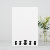 Zwart Labrador Hond Ontwerp Briefpapier (Staand voorkant)