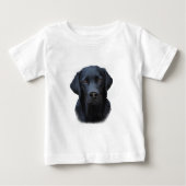 Zwart Labrador Hond Water Kleur Kunst Schilderen (Voorkant)