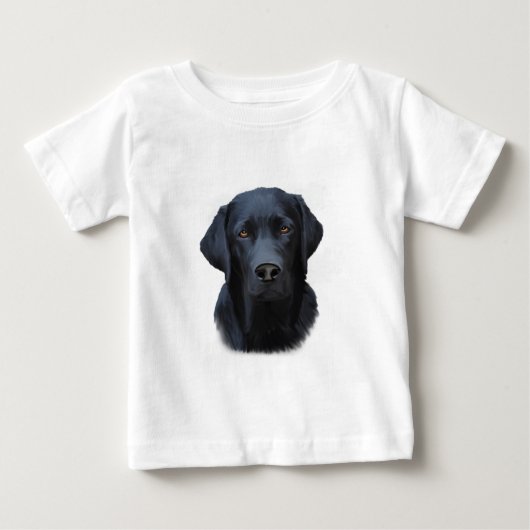 Zwart Labrador Hond Water Kleur Kunst Schilderen (Voorkant)