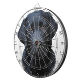 Zwart Labrador Hond Water Kleur Kunst Schilderen Dartbord (Voorkant Rechts)