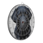 Zwart Labrador Hond Water Kleur Kunst Schilderen Dartbord (Voorkant Links)