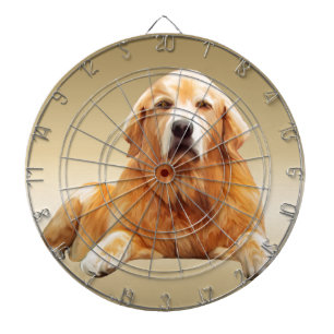 Zwart Labrador Hond Water Kleur Kunst Schilderen Dartbord