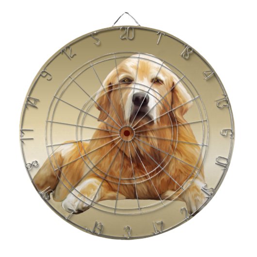 Zwart Labrador Hond Water Kleur Kunst Schilderen Dartbord (Voorkant)