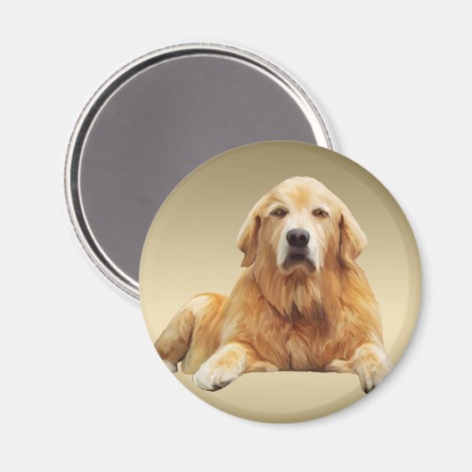 Zwart Labrador Hond Water Kleur Kunst Schilderen Magneet (Voorkant / Achterkant)