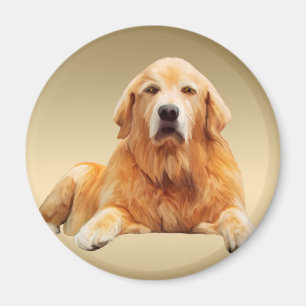 Zwart Labrador Hond Water Kleur Kunst Schilderen Magneet