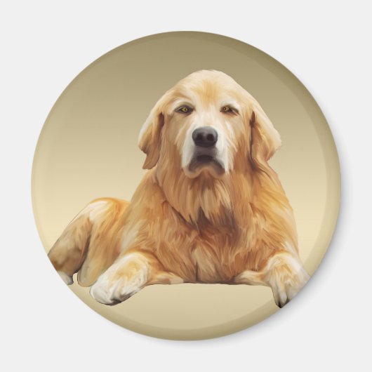 Zwart Labrador Hond Water Kleur Kunst Schilderen Magneet (Voorkant)