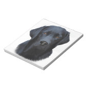 Zwart Labrador Hond Water Kleur Kunst Schilderen Notitieblok (Linkerzijde)
