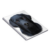 Zwart Labrador Hond Water Kleur Kunst Schilderen Notitieboek (Rechterzijde)