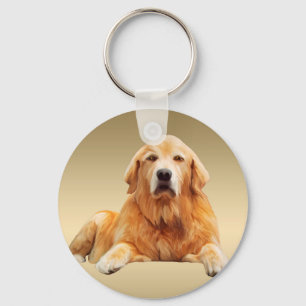 Zwart Labrador Hond Water Kleur Kunst Schilderen Sleutelhanger