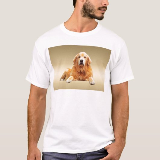 Zwart Labrador Hond Water Kleur Kunst Schilderen T-shirt (Voorkant)