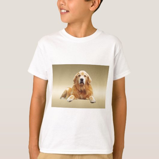 Zwart Labrador Hond Water Kleur Kunst Schilderen T-shirt (Voorkant)
