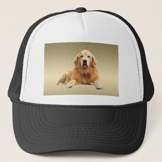 Zwart Labrador Hond Water Kleur Kunst Schilderen Trucker Pet (Voorkant)